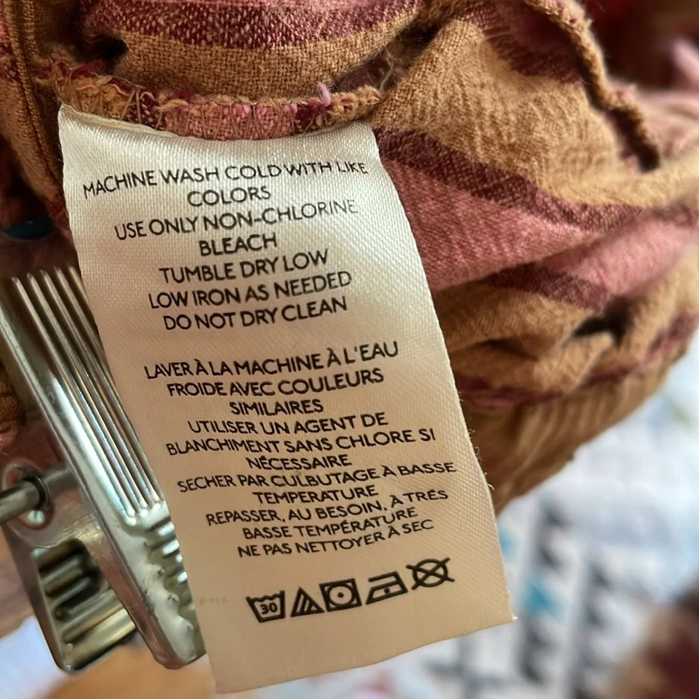 Free People Pink and Tan Hudson Canyon Pants - Size L - Picture 4 of 7